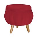 Ver imagem 6 de Kit Pétala - Poltrona, Namoradeira e Puff Suede - Ds Estofados Vermelho