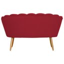 Ver imagem 3 de Kit Pétala - Poltrona, Namoradeira e Puff Suede - Ds Estofados Vermelho