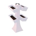 Ver imagem 1 de Kit 4 Vaso Planta Horta Grande Jardineira 50cm Floreira com Suporte Polietileno
