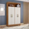 Armário Multiuso Organizador com Nicho 1,10m 4 Portas Bruna Nt 4030 Freijó / Off White Notável - 1