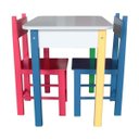 Ver imagem 2 de Mesa Infantil Retangular Colorida Com 2 Cadeiras Carlu