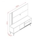 Ver imagem 3 de Bancada com Painel para Tv até 65 Polegadas Ares Cinamomo-off White
