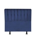 Ver imagem 1 de Cabeceira Estofada Kiara 90cm Solteiro Box Quarto Suede Azul Marinho - Gat Magazine