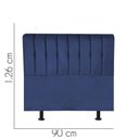 Ver imagem 2 de Cabeceira Estofada Kiara 90cm Solteiro Box Quarto Suede Azul Marinho - Gat Magazine