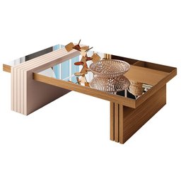 Mesa de Centro Ambiente Luna Freijó Off White com Espelho – Hb Móveis - 6