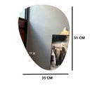 Ver imagem 4 de Espelho de Vidro 51cm Decorativo Vertical Banheiro Sala Casa