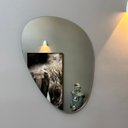 Ver imagem 3 de Espelho de Vidro 51cm Decorativo Vertical Banheiro Sala Casa