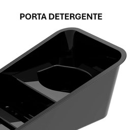 Porta Detergente com Suporte para Sabão e Esponja Preto Pop Crippa Organizador para Pia - 2