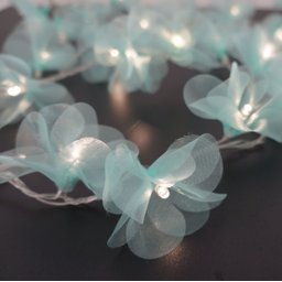 Fio de Luz Luz de Fada Pompom Organza Verde Claro Bivolt - 3