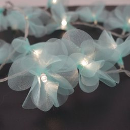 Fio de Luz Luz de Fada Pompom Organza Verde Claro Bivolt - 4