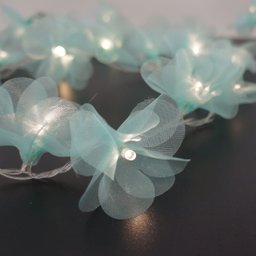 Fio de Luz Luz de Fada Pompom Organza Verde Claro Bivolt - 2