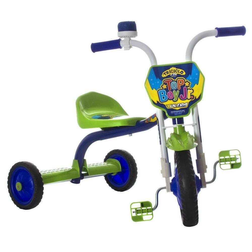 Triciclo Infantil Menino Com Buzina Top Boy Jr Ultra Bikes Verde