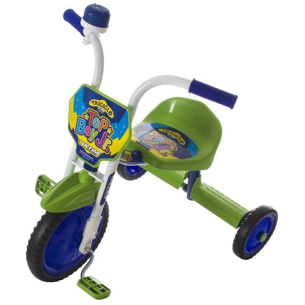Triciclo Infantil Menino Com Buzina Top Boy Jr Ultra Bikes Verde - 3