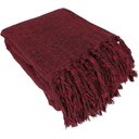 Ver imagem 2 de Manta para Sofá em Algodão Vinho Mesclado 2,40x1,80