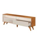 Ver imagem 7 de Rack Viena 2 Gavetas C/led 180 Mavaular Naturalle/off White