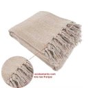 Ver imagem 2 de Manta para Sofá em Algodão Caramelo Mesclado 2,40x1,80