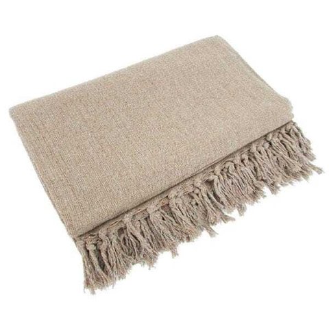 Manta para Sofá em Algodão Caramelo Mesclado 2,40x1,80