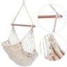 Cadeira Rede sem Almofada Balanço Sentar Dormir Teto Bege Cru - 2