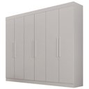 Ver imagem 1 de Guarda Roupa Delta Branco 6 Portas 2 Gavetas Leifer Móveis