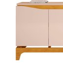 Ver imagem 5 de Buffet com 3 Portas em Mdf e 2 Prateleiras Dj Móveis Joile Cedro Off White