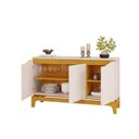 Ver imagem 4 de Buffet com 3 Portas em Mdf e 2 Prateleiras Dj Móveis Joile Cedro Off White