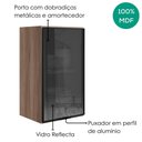 Ver imagem 4 de Armario Aereo 1 Porta Vidro MDF 40 cm Kali 122024 Carvalho Toq Nicioli