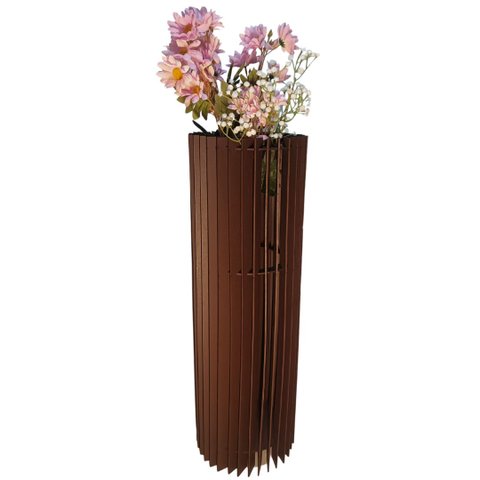Vaso de Chão Decorativo Grande Torre -:preto/70x20cm