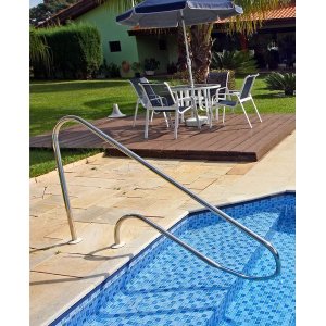 Corrimão em Aço Inox 1 1/2" para Escada Interna Ilha Bela - Sodramar