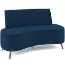Ver imagem 1 de Sofá Chaise Living 2 Lugares 160cm para Sala Cayman K01 Veludo Azul Marinho