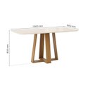 Ver imagem 4 de Conjunto Sala de Jantar Mesa Lisa 160cm com Tampo MDF e Vidro Canto Arrredondado 6 Cadeiras Lily