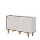 Ver imagem 6 de Buffet para Sala de Jantar 3 Portas Jurerê Off White com Freijó