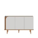 Ver imagem 4 de Buffet para Sala de Jantar 3 Portas Jurerê Off White com Freijó