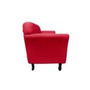 Ver imagem 5 de Kit Namoradeira + 1 Poltrona Decorativa Dália Couro Vermelho Pés Madeira Mz Decor
