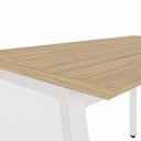 Ver imagem 6 de Escrivaninha em L 150cm x 150cm Pés Cavalete com Tampo Chanfrado e Gaveteiro Móvel com 3 Gavetas