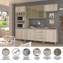 Ver imagem 4 de Cozinha Completa 5 Peças com Tampo e Vidro Reflecta Lis Luciane Móveis