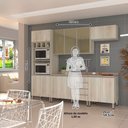 Ver imagem 2 de Cozinha Completa 5 Peças com Tampo e Vidro Reflecta Lis Luciane Móveis