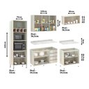 Ver imagem 3 de Cozinha Completa 5 Peças com Tampo e Vidro Reflecta Lis Luciane Móveis