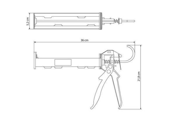  Pistola para tubo de silicone Tramontina 280 ml - 2