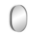 Ver imagem 2 de Espelho Decorativo Oval Para Banheiro Sala Com Moldura Prata 50x40cm