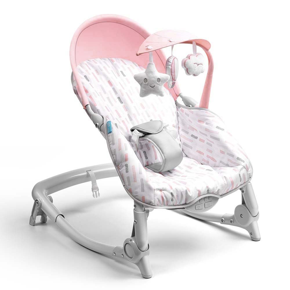 Cadeira Bebê Descanso Vibratória Musical Lite Corações na