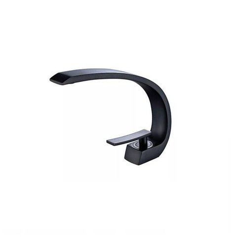 Misturador Monocomando Lavatório Mesa Meia Lua Black Matte – Jiwi - V-10127-417H
