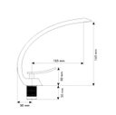 Ver imagem 4 de Misturador Monocomando Lavatório Mesa Meia Lua Black Matte – Jiwi - V-10127-417H