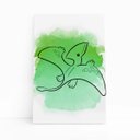 Ver imagem 1 de Pterodáctilo Dino Verde Infantil Quadro Canvas 60x40cm