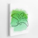 Ver imagem 2 de Pterodáctilo Dino Verde Infantil Quadro Canvas 60x40cm
