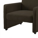 Ver imagem 3 de Poltrona Mirella Suede Marrom com Rodízios - D'Rossi Poltrona Decorativa;poltrona para Sala;poltrona