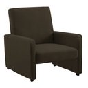 Ver imagem 1 de Poltrona Mirella Suede Marrom com Rodízios - D'Rossi Poltrona Decorativa;poltrona para Sala;poltrona