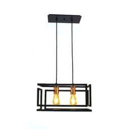 Pendente Infinity Preto e Cobre para 2 Lâmp. E-27 - 2