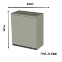 Ver imagem 2 de Armário de Parede Planejado Cozinha 60cm Ônix Moderna