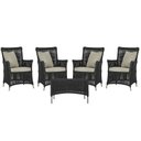 Ver imagem 1 de 4 Poltronas e 1 Mesa Igapó em Alumínio Pintura Fendi Corda Náutica Estofado 7