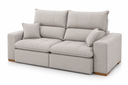 Ver imagem 1 de Sofá Thor Retrátil e Reclinável com Molas Ensacadas e Pillow Top de 18cm:Veludo Bege/1,90